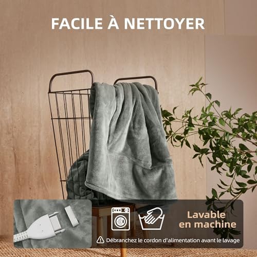 Couverture chauffante sécurisée et confortable avec réglages personnalisables