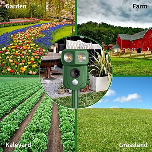 Répulsif pour chats à ultrasons avec détection de mouvement et énergie solaire