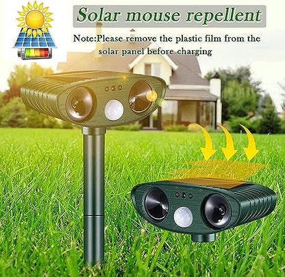 Répulsif pour chats à ultrasons avec énergie solaire et design imperméable