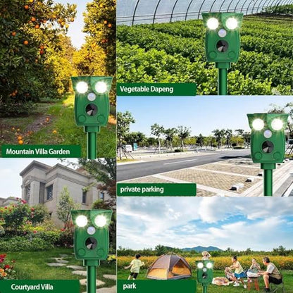 Répulsif pour chats avec capteur de mouvement avancé et énergie solaire