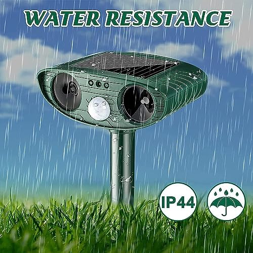 Répulsif pour chats à ultrasons avec énergie solaire et design imperméable