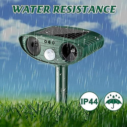 Répulsif pour chats à ultrasons avec énergie solaire et design imperméable