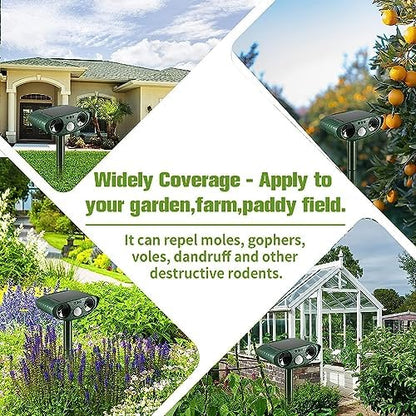 Répulsif pour chats à ultrasons avec énergie solaire et design imperméable